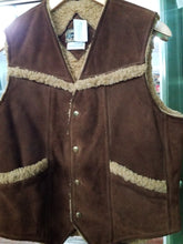 Medium Vintage Western Suede Vest 70s Cowboy Cool