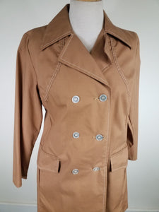 Medium 1960's Structured Light Cotton Jacket Spring Coat