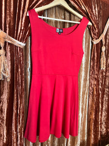 Red Stretchy Mini Dress Size Medium Y2K