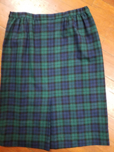 XL Green Plaid Pendleton Skirt Vintage Christmas