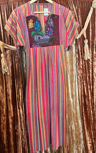 Small woven dress with adjustable sleeves, made in Guatemala