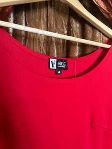 Red Stretchy Mini Dress Size Medium Y2K